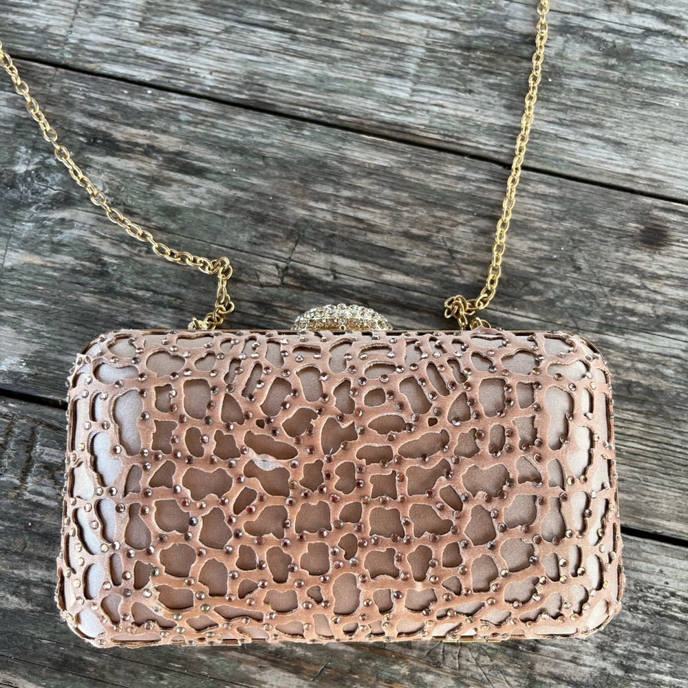 LADY COUTURE HARD CASE CROSSBODY  EVENING BAG, , great cond, like new some bling